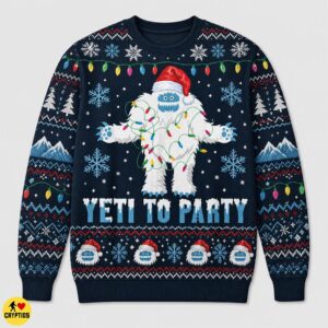 Funny Yeti to Party Ugly Christmas