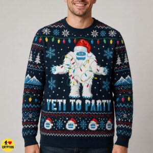 Funny Yeti to Party Ugly Christmas