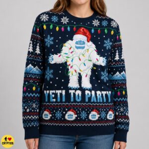 Funny Yeti to Party Ugly Christmas
