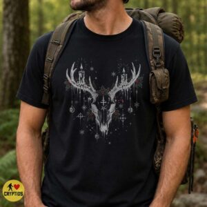 Gothic Christmas Wendigo Antler Skull T-Shirt 6 Gothic Christmas Wendigo Antler Skull Shirt