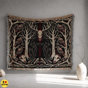 Horror Wendigo Halloween Blanket Gothic Occult