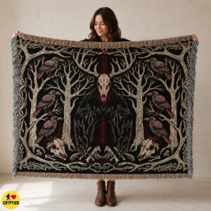 Horror Wendigo Halloween Blanket Gothic Occult