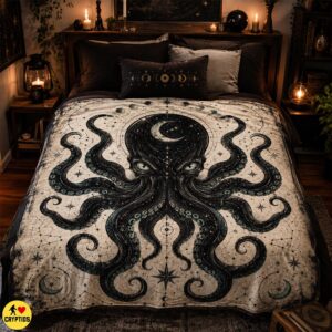 Kraken Blanket Vintage Celestial Throw with