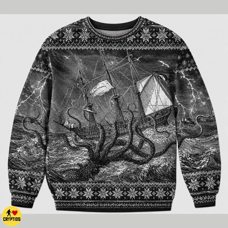 The Ultimate Kraken Gift Guide: 15+ Legendary Gifts for Sea Monster Fans 8 Kraken Christmas Sweatshirt & Hoodie