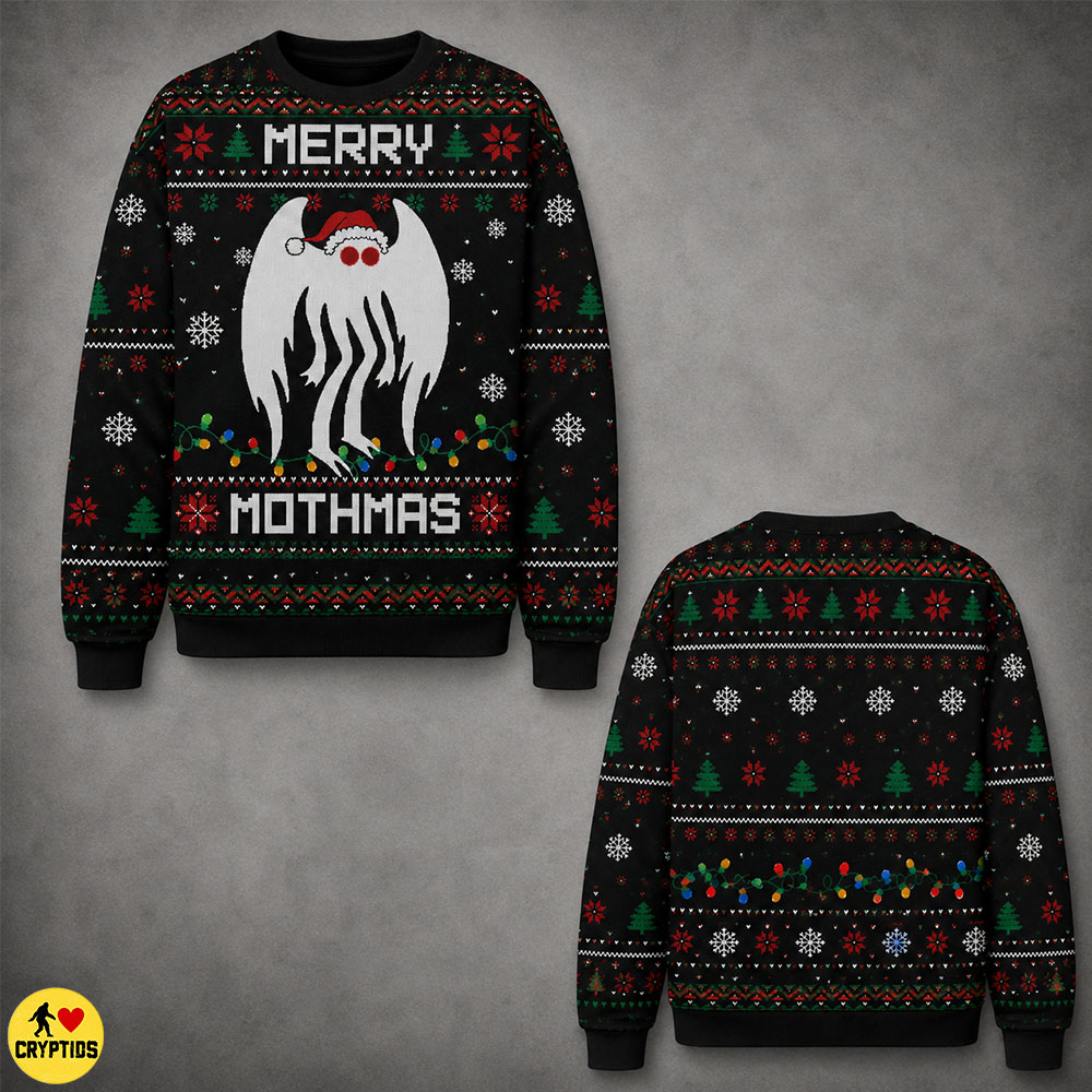 Merry Mothmas Mothman Ugly Christmas Sweatshirt & Hoodie 2 Merry Mothmas Mothman Ugly Christmas Sweatshirt