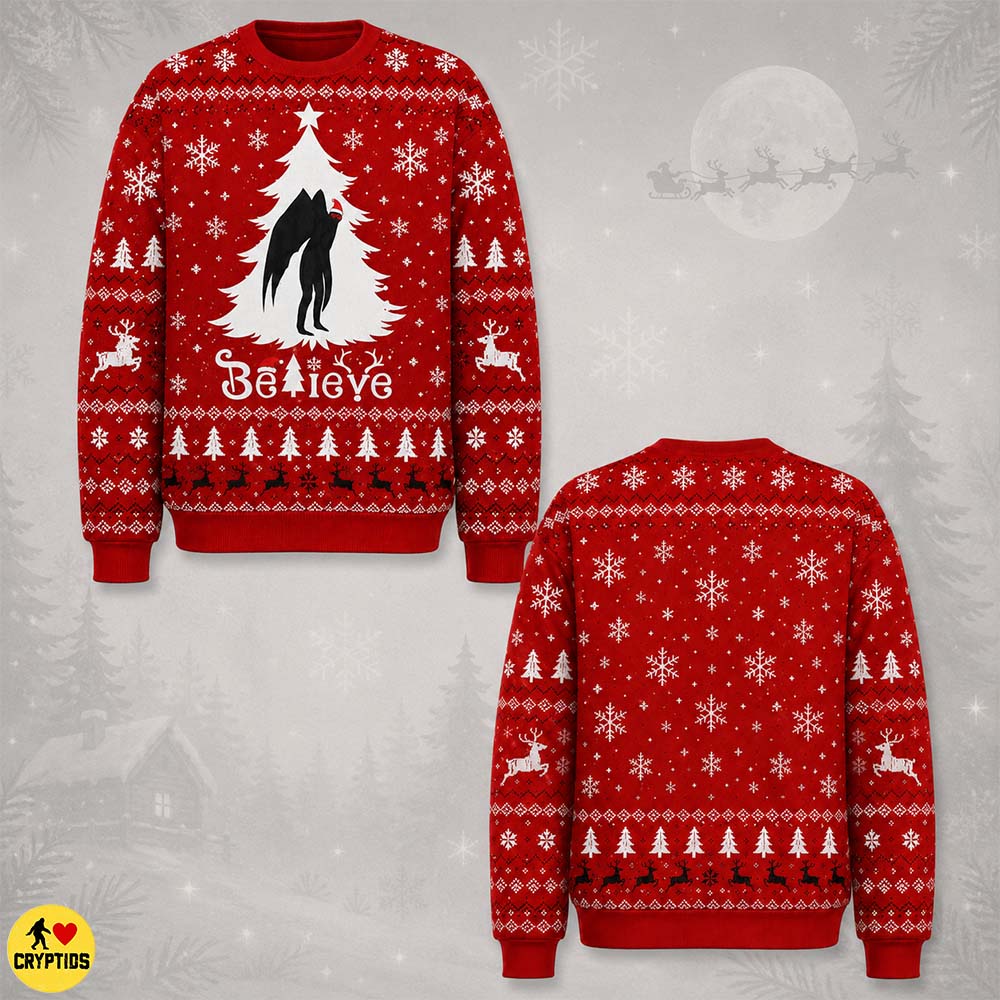 Mothman Believe Ugly Christmas Sweatshirt & Hoodie 2 Mothman Believe Ugly Christmas Sweatshirt