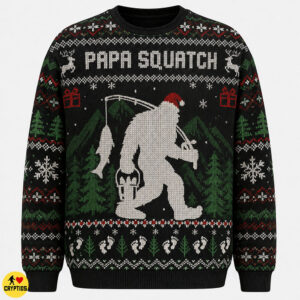 Papa Squatch Bigfoot Dad Fishing Ugly