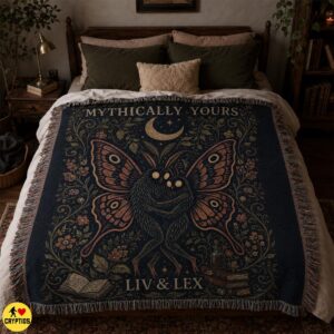Personalized Mothman Couple Blanket - Custom