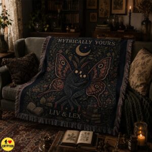 Personalized Mothman Couple Blanket - Custom