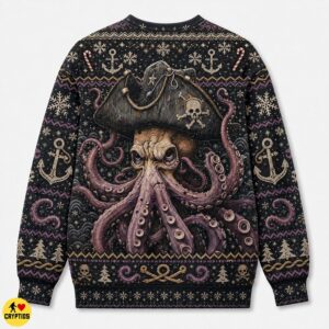 Pirate Kraken Octopus Christmas Sweatshirt