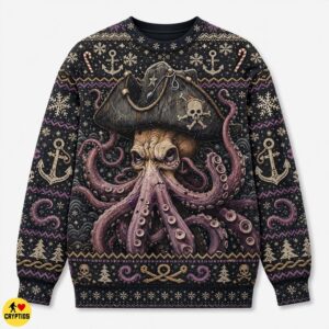Pirate Kraken Octopus Christmas Sweatshirt