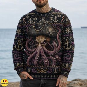 Pirate Kraken Octopus Christmas Sweatshirt