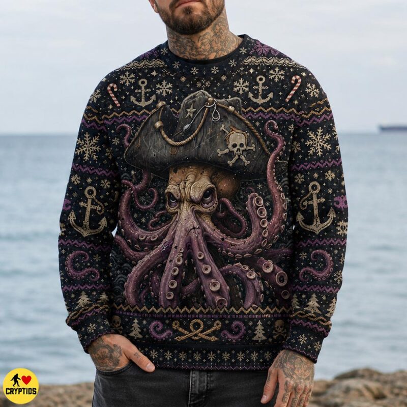 The Ultimate Kraken Gift Guide: 15+ Legendary Gifts for Sea Monster Fans 18 Pirate Kraken Octopus Christmas Sweatshirt