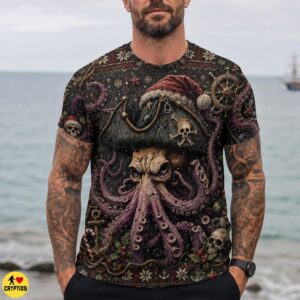 Pirate Kraken Octopus Christmas Sweatshirt