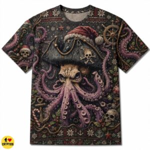 Pirate Kraken Octopus Christmas Sweatshirt