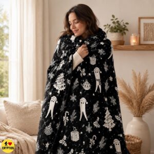 Santa Fresno Nightcrawler Christmas Blanket Cute