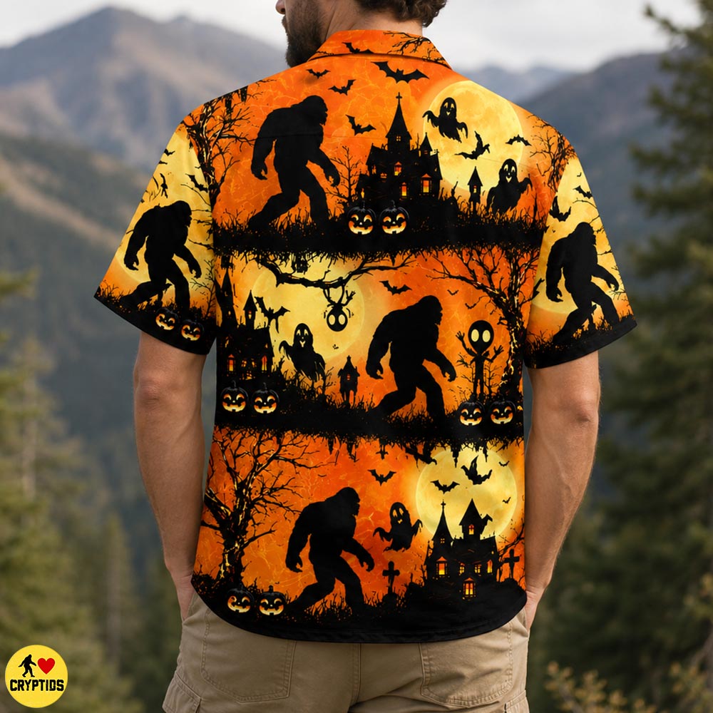 Spooky Bigfoot Halloween Hawaiian Shirt 2 Spooky Bigfoot Halloween Hawaiian Shirt