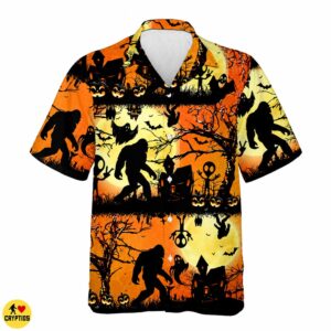 Spooky Bigfoot Halloween Hawaiian Shirt