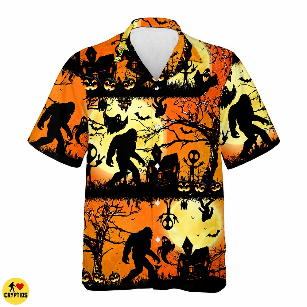 Spooky Bigfoot Halloween Hawaiian Shirt 1 Spooky Bigfoot Halloween Hawaiian Shirt
