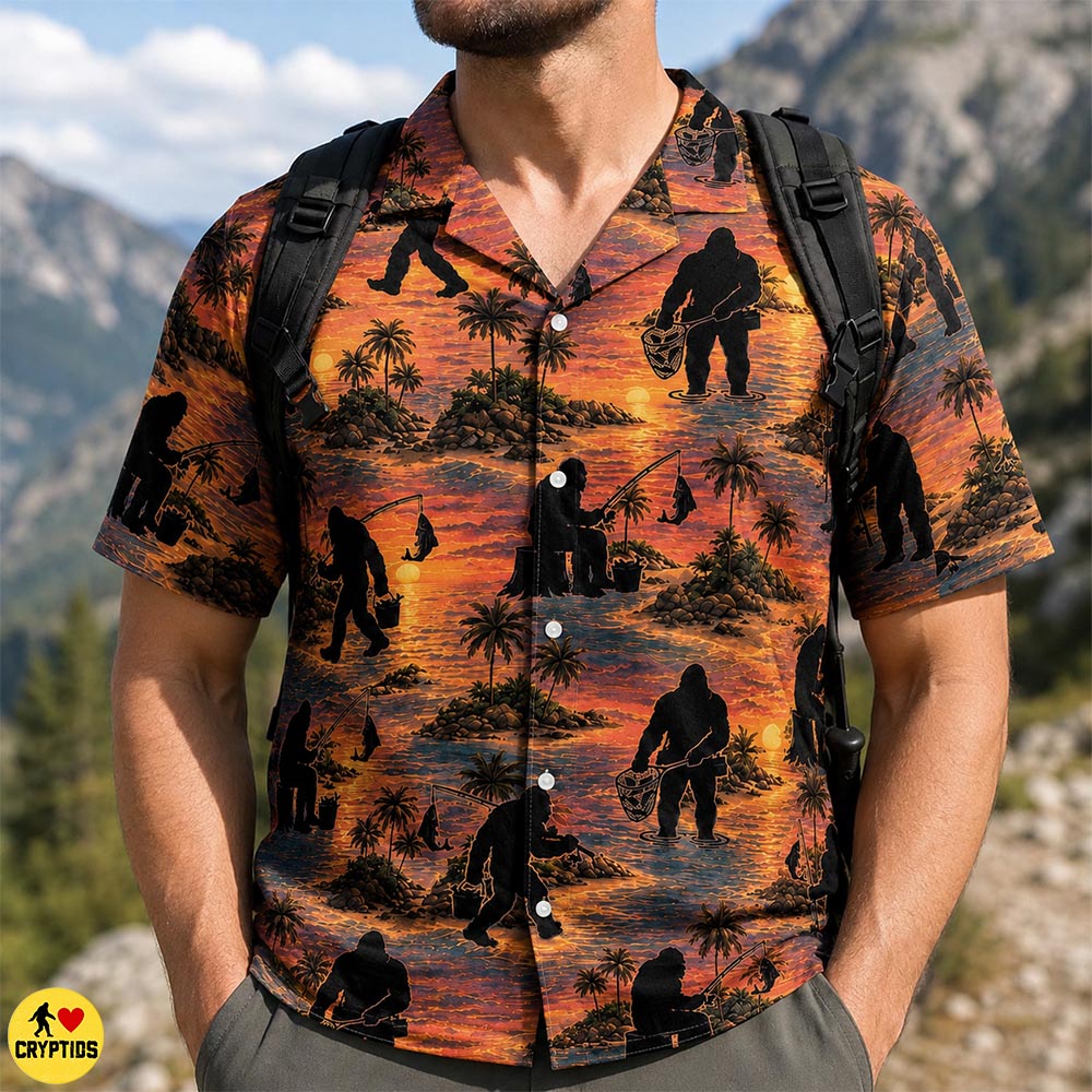 Sunset Bigfoot Fishing Hawaiian Shirt Gift for Fisherman 4 Sunset Bigfoot Fishing Hawaiian Shirt Gift for Fisherman