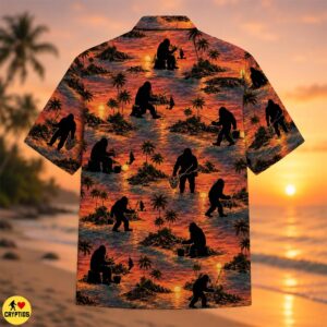 Sunset Bigfoot Fishing Hawaiian Shirt Gift for Fisherman 5 Sunset Bigfoot Fishing Hawaiian Shirt Gift for Fisherman