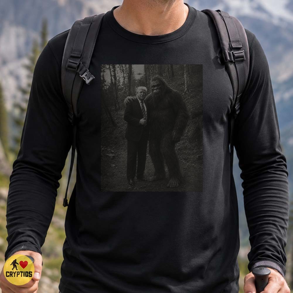 Trump Bigfoot UFO T-Shirt, Funny Photo Paranormal Conspiracy Tee 2 Trump Bigfoot UFO Shirt, Funny Photo Paranormal Conspiracy Shirt