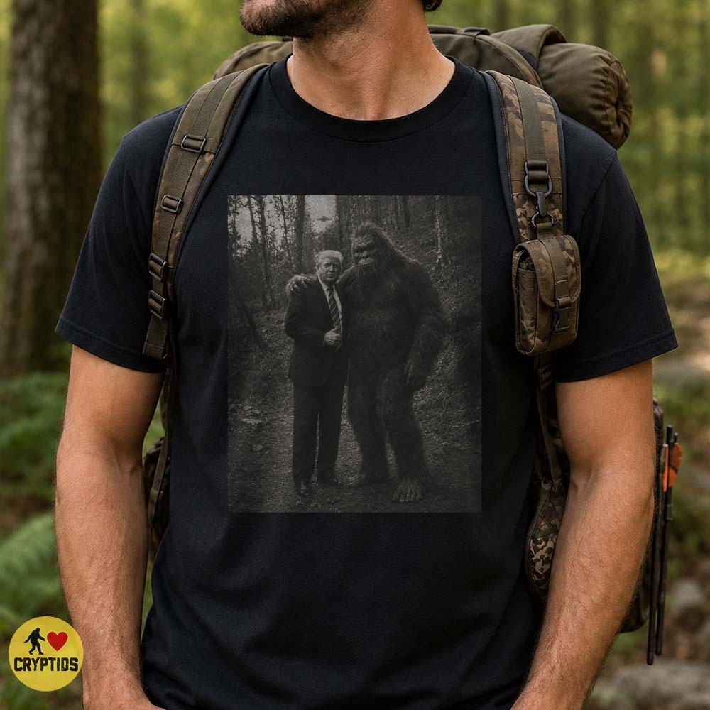 Trump Bigfoot UFO T-Shirt, Funny Photo Paranormal Conspiracy Tee 3 Trump Bigfoot UFO Shirt, Funny Photo Paranormal Conspiracy Shirt
