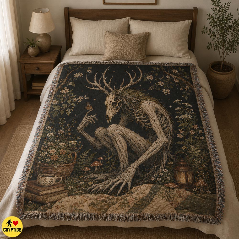 Wendigo Blanket Dark Cottagecore Throw with