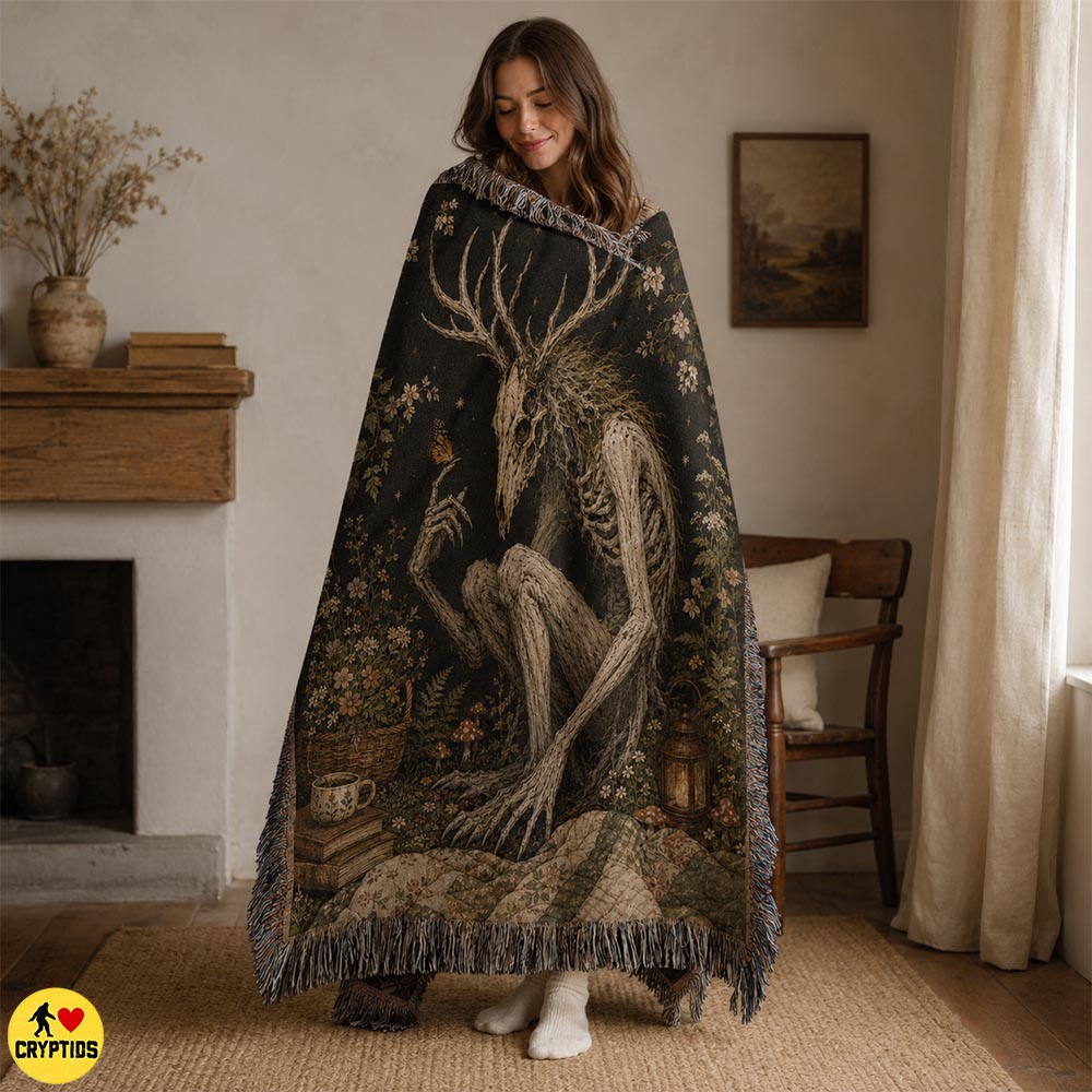 Wendigo Blanket Dark Cottagecore Throw with