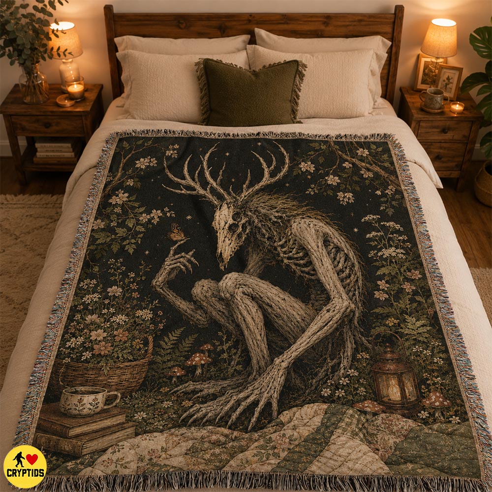 Wendigo Blanket Dark Cottagecore Throw with