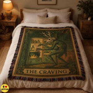 Wendigo Tarot Blanket Occult Horror Throw,