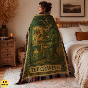 Wendigo Tarot Blanket Occult Horror Throw,
