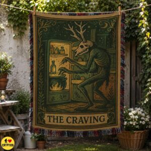Wendigo Tarot Blanket Occult Horror Throw,