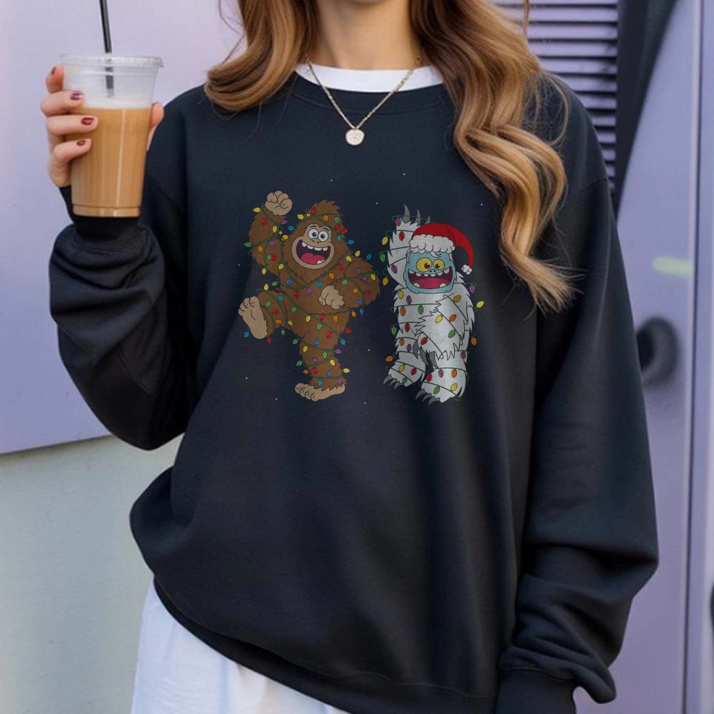 Yeti Bumble Bigfoot Christmas Lights T-Shirt Funny 2 Yeti Bumble Bigfoot Christmas Lights Shirt Funny