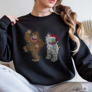 Yeti Bumble Bigfoot Christmas Lights Shirt Funny