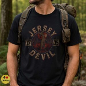 1735 New Jersey Cryptid Graphic Jersey Devil Shirt