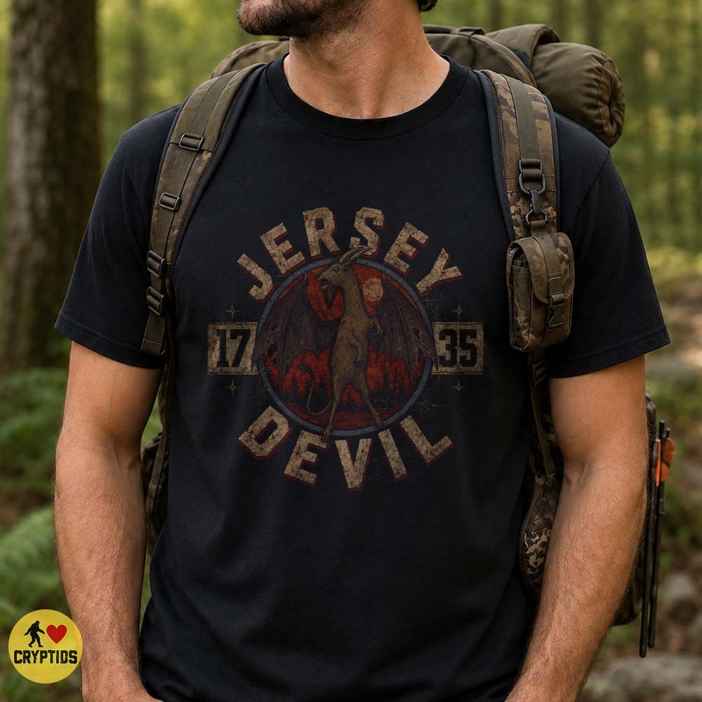 1735 New Jersey Cryptid Graphic Jersey Devil T-Shirt 1 1735 New Jersey Cryptid Graphic Jersey Devil Shirt
