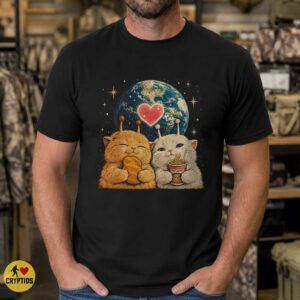 Alien Cats Maruchan Ramen Shirt, Retro Kawaii Space Art