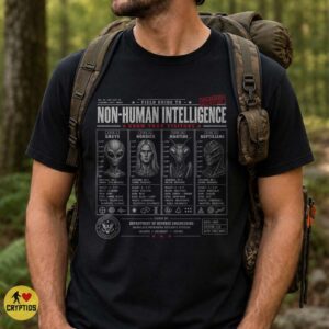Alien Field Guide Greys Nordics Mantids Reptilians Shirt