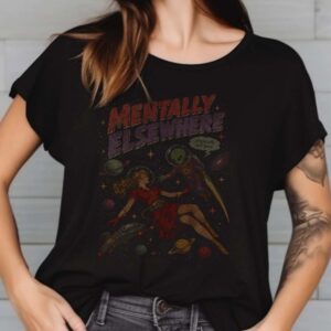 Alien Mentally Elsewhere 1970s Psychedelic Sci-Fi Shirt