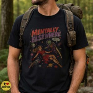Alien Mentally Elsewhere 1970s Psychedelic Sci-Fi Shirt