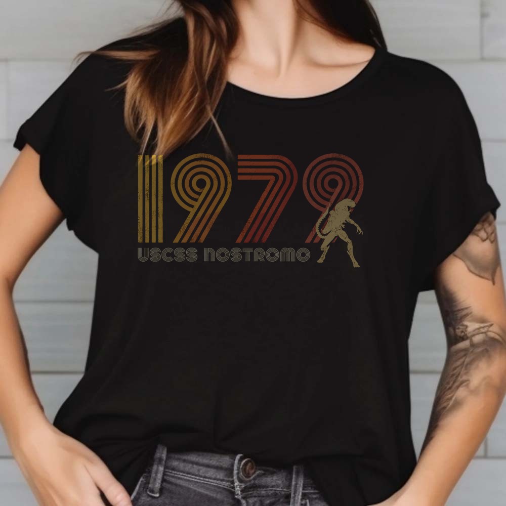 Alien Nostromo USCSS Nostromo 1979 Vintage T-Shirt 2 Alien Nostromo USCSS Nostromo 1979 Vintage Shirt