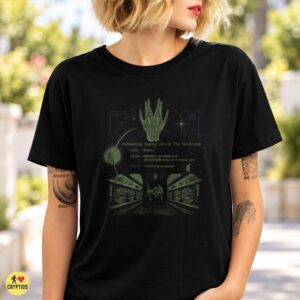 Alien Nostromo Xenomorph Spaceship Blueprint Vintage Shirt