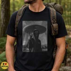 Alien Rock Hand UFO Shirt, Grunge Sci-Fi