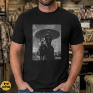 Alien Rock Hand UFO Shirt, Grunge Sci-Fi