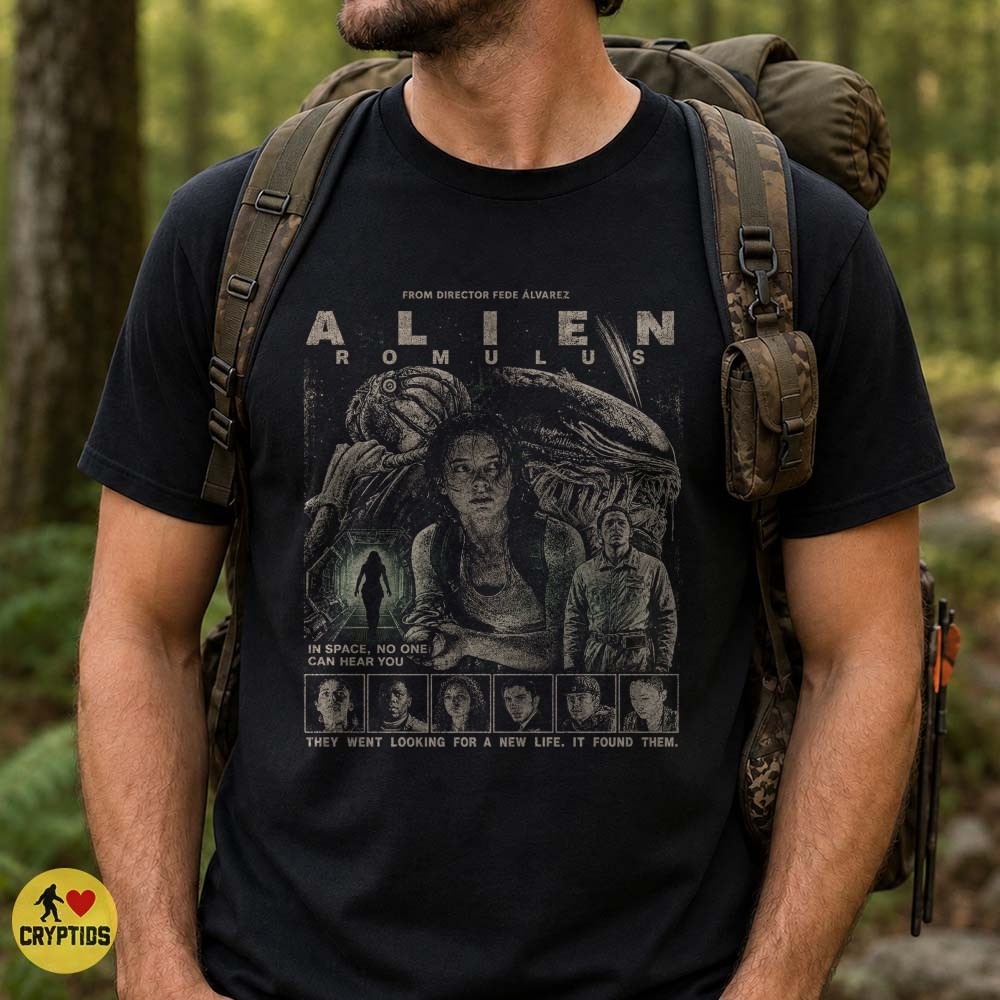 Alien Romulus Xenomorph Vintage Sci-Fi Horror T-Shirt 5 Alien Romulus Xenomorph Vintage Sci-Fi Horror Shirt
