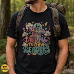 Alien Take Me To Your Readers Retro 70s Book Lover T-Shirt 8 Alien Take Me To Your Readers Retro 70s Book Lover Shirt