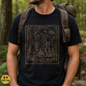 Alien Tourist UFO Vacation Shirt, The Tourist Tarot Card