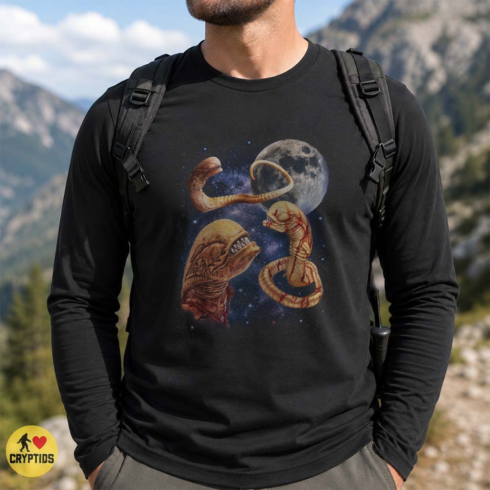 Alien Xenomorph Chestburster Sci-Fi Horror Full Moon T-Shirt 2 Alien Xenomorph Chestburster Sci-Fi Horror Full Moon Shirt
