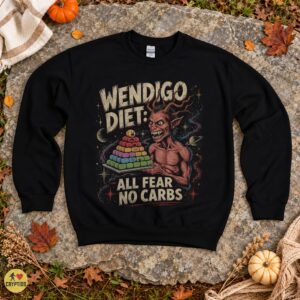 All Fear No Carbs Funny Wendigo Diet Shirt